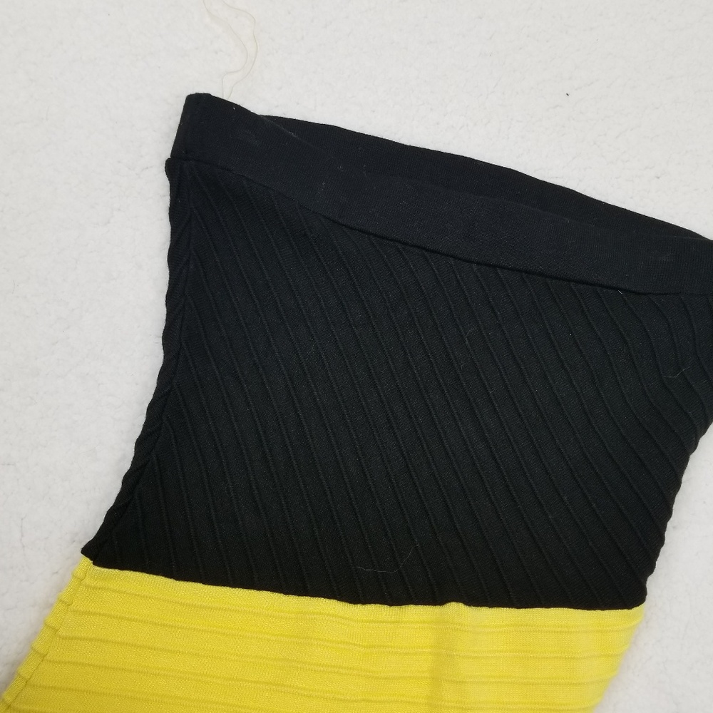 Sexy short dress yellow black Special for party - Picture 2 of 5